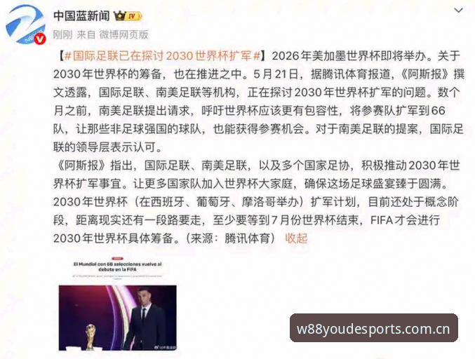 2030年世界杯扩军66队完整指南：中国男足重返舞台的终极机遇